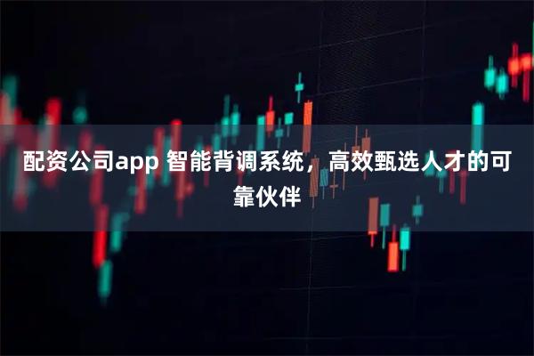 配资公司app 智能背调系统，高效甄选人才的可靠伙伴